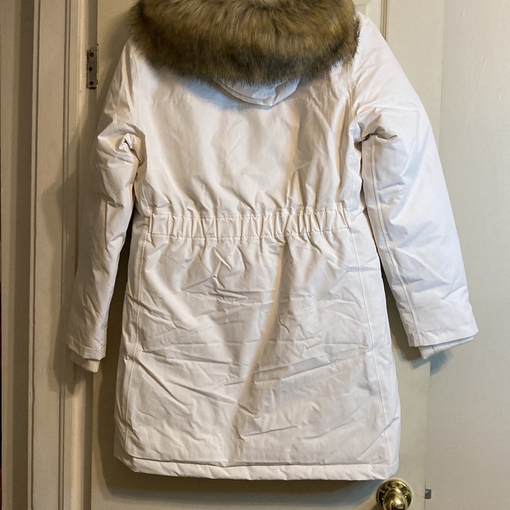 NWT North Face Arctic Parka - Gardenia White/Silver grey leopard print - Picture 7 of 16